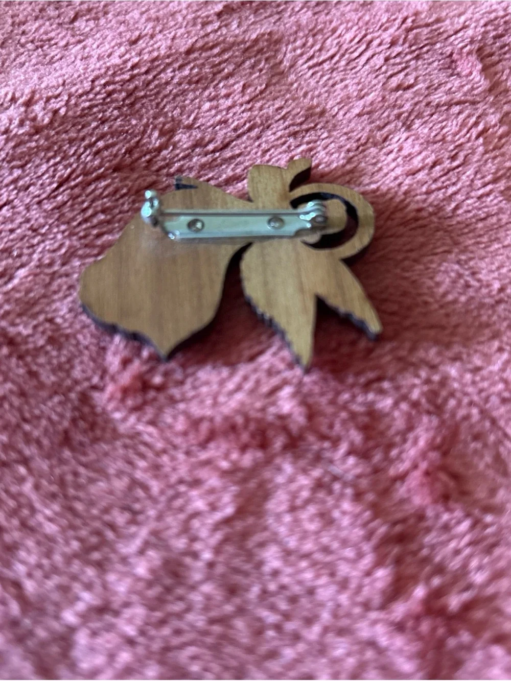 Wooden Angel Brooch Pin - Elegant Women's Jewelry
